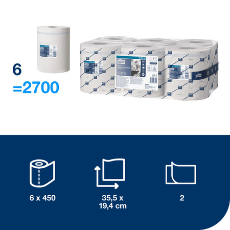 Tork Reflex™ czyściwo papierowe do średnich zabrudzeń