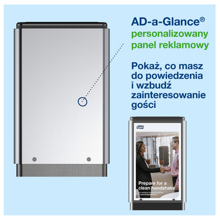Panel AD-a-Glance® na Tork stojak do dezynfekcji, przezroczysty, 511054
