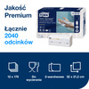 Tork Xpress® skompresowane miękkie ręczniki papierowe składane białe H2, Premium, 2-warstwowe, składane w M, duże, 12 × 170 odcinków, 100888