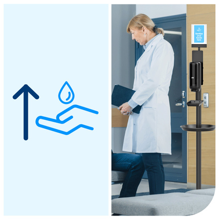 Panel AD-A-Glance® do Tork stojaka na preparaty do dezynfekcji