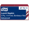 Tork bordowa miękka serwetka lunchowa, składana w 1/4