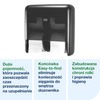 Tork OptiServe® dozownik do 4 rolek papieru toaletowego bez gilzy czarny T7, pionowy, linia Elevation, 558052
