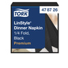 Tork czarna serwetka obiadowa Premium LinStyle®