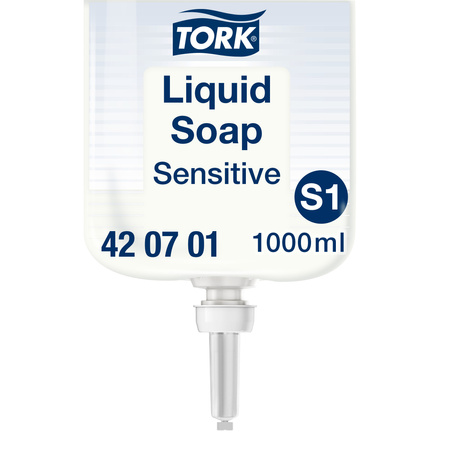 Tork łagodne mydło w płynie do skóry wrażliwej S1, testowane dermatologicznie, 6 x 1000 ml, 420701
