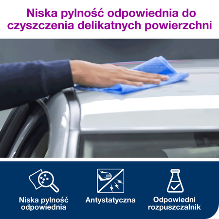 Ściereczki bezpyłowe Tork W4 niebieskie, chłonne, 5 opakowań, 190578