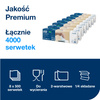 Bardzo miękkie serwetki z dekorem listka do dozowników N4 Tork Xpressnap®, premium, dwuwarstwowe, składane w 1/4, 21 cm × 33 cm, 8 × 500 sztuk, 13670