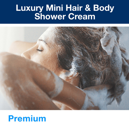 Tork 3 w 1 luksusowy kremowy żel pod prysznic do włosów i ciała mini S2, arganowo-waniliowy zapach, 8 × 475 ml, 420662