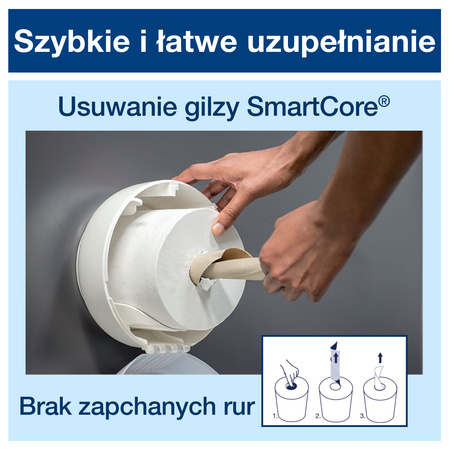 Papier toaletowy w rolce Tork SmartOne® T8, dwuwarstwowy, 6 x 1150 odcinków, 472242