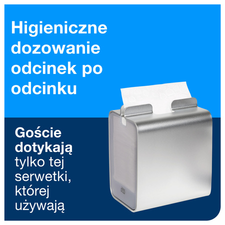 Nablatowy dyspenser do serwetek Tork Xpressnap® N4, aluminium, seria Image, rozmiar kompaktowy: 20,9 cm x 17,8 cm x 15 cm, 274002