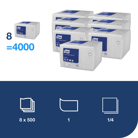 Tork naturalna serwetka lunchowa, 1-warstwowa