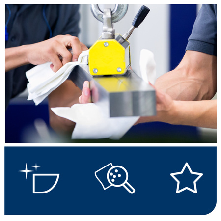 Ściereczki do polerowania Tork W4 białe, do profesjonalnego użytku, wysoka jakość, opakowanie 5 × 125 sztuk, 197478