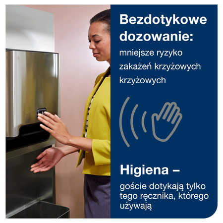 Tork Matic® dozownik do ręcznika w roli z sensorem Intuition™, ze stali nierdzewnej, H1, dozowanie odcinek po odcinku, linia Image Design, 460001
