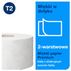 Miękki papier toaletowy Tork Mini Jumbo T2, biały, Premium, dwuwarstwowy, 12 m × 170 m, 110253