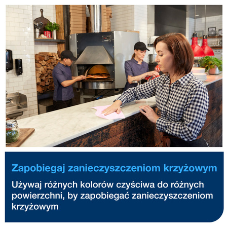 Ściereczki wielorazowe Tork W8, czerwone, wielozadaniowe, 8 × 40 ściereczek, 194750