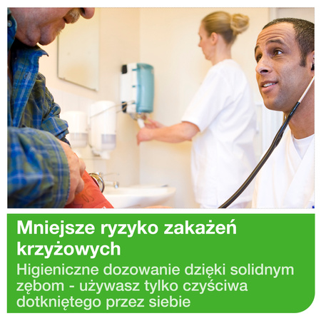 Dozownik Tork Mini, system centralnego dozowania, turkusowo-biały, M1, solidna obudowa, seria Performance, 658000