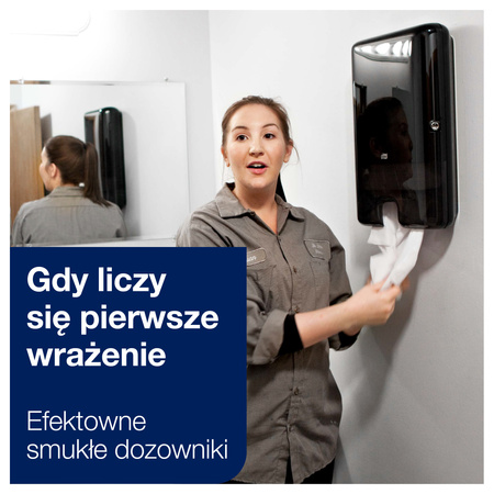 Tork Xpress® dozownik do ręczników Multifold (w składce wielopanelowej), czarny, H2, dozowanie odcinek po odcinku, linia Elevation, 552008