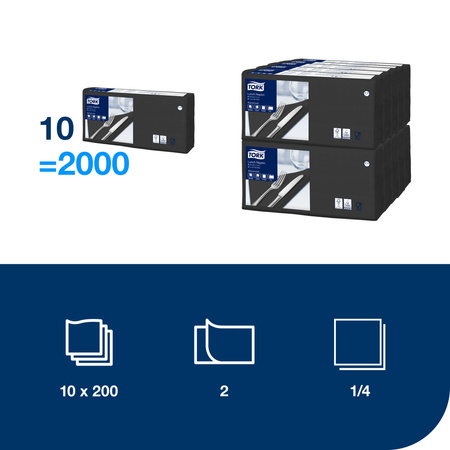 czarna serwetka Tork