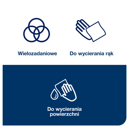 Czyściwo papierowe M4 Tork Reflex™, białe, wielozadaniowe, 6 × 857 odcinków, 473242