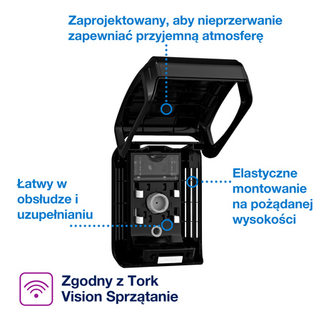 Tork dozownik do odświeżacza powietrza Constant czarny A3, linia Elevation, 256011