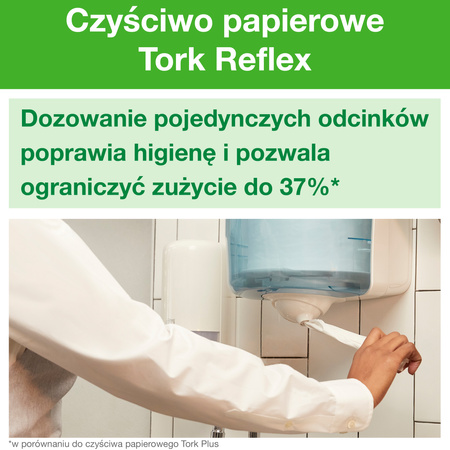 Czyściwo papierowe wielozadaniowe M3 Tork Reflex™, 12 x 343 odcinki, białe, 473246