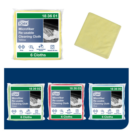 Tork ściereczka z mikrowłókien wielokrotnego użytku, żółta