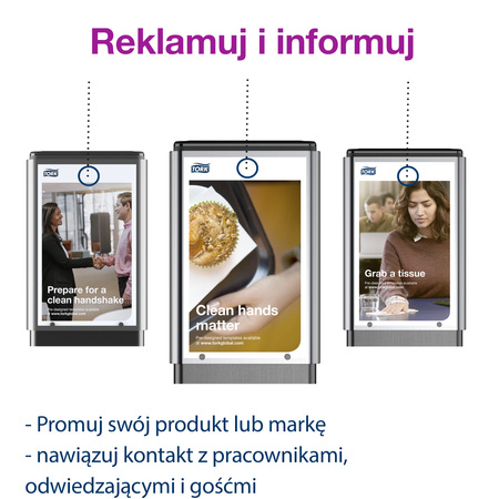 Panel AD-a-Glance® na Tork stojak do dezynfekcji, przezroczysty, 511054