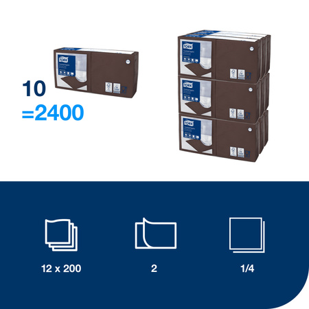 Tork brązowa serwetka koktajlowa