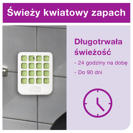 Wkładki odświeżające powietrze Tork A2 o zapachu cytrusowym, łatwy montaż, 20 wkładek, 236014
