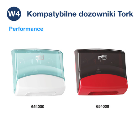 Tork czyściwo przemysłowe włókninowe białe W4, wielozadaniowe, 4 × 60 ściereczek, 570479