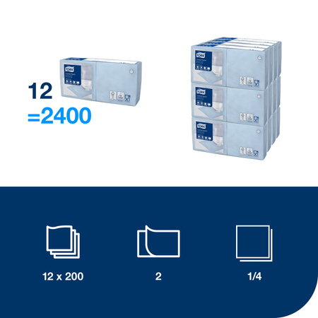 Tork niebieska serwetka koktajlowa