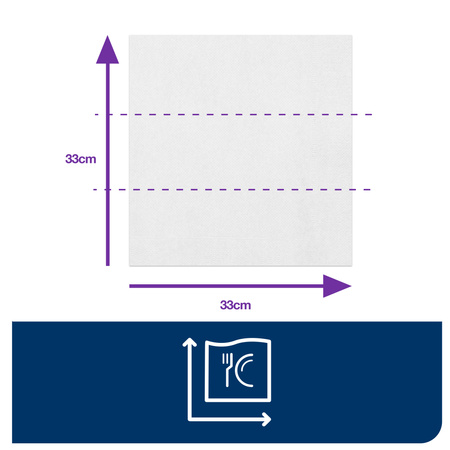 Tork biała serwetka lunchowa, składana w 1/8