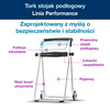 Stojak podłogowy na czyściwa Tork W1, biało-turkusowy, mobilny, linia Performance, 652000