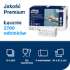 Tork Xpress® skompresowane miękkie ręczniki papierowe składane białe H2, Premium, 2-warstwowe, składane w Z, chłonne, 12 × 225 odcinków, 100889
