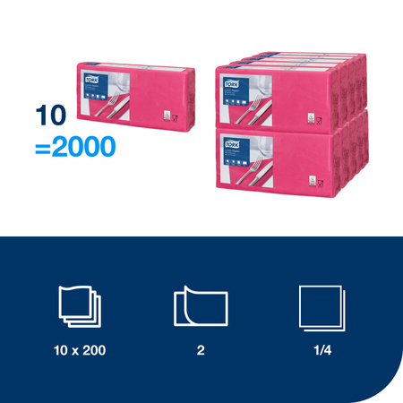 Tork różowa serwetka obiadowa