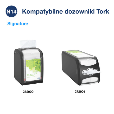 Tork Xpressnap Fit białe serwetki dyspenserowe N14, 2-warstwowe, 6 × 720 serwetek, 15830
