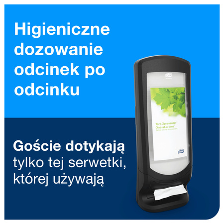 Stojak na serwetki Tork Xpressnap® N4, czarny, pionowy, linia Signature, 62,2 cm × 62,2 cm × 23,5 cm, 272211