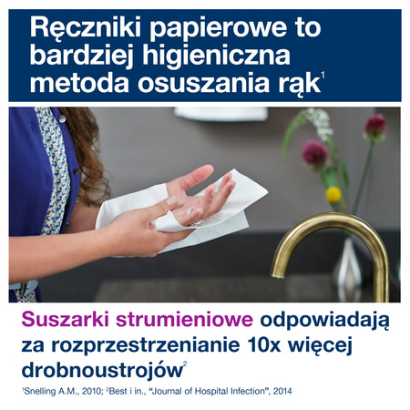 Tork Xpress® skompresowane miękkie ręczniki papierowe składane białe H2, Premium, 2-warstwowe, składane w M, duże, 12 × 170 odcinków, 100888