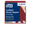 Tork burgundowa serwetka obiadowa Premium LinStyle®