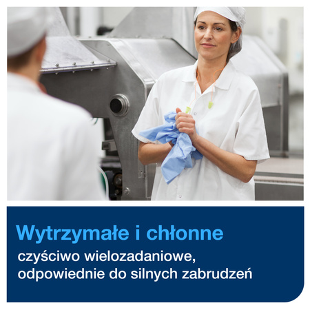 Czyściwo włókninowe  Tork W4 niebieskie, wytrzymałe i chłonne, 4 × 105 sztuk, 530279