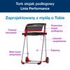 Stojak podłogowy na czyściwa Tork W1, czerwono-czarny, mobilny, linia Performance, 652008