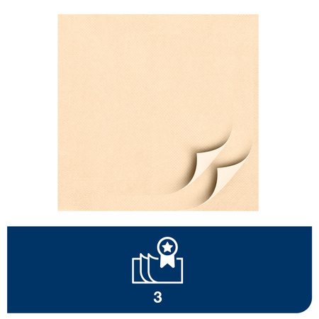 Tork piaskowa miękka serwetka lunchowa, składana w 1/4