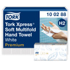 Tork Xpress® miękkie ręczniki Multifold (w składce wielopanelowej) H2, białe, jakość Premium, 2-warstwowe, QuickDry, 21 × 110 odcinków, 100288