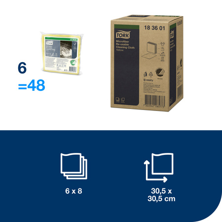 Tork ściereczka z mikrowłókien wielokrotnego użytku, żółta