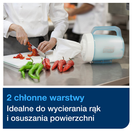 Czyściwo papierowe Tork Plus w rolce Mini M1 białe, centralnie dozowane, 11 rolek, 101221