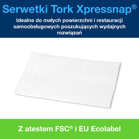 Bardzo miękkie serwetki z dekorem listka do dozowników N4 Tork Xpressnap®, premium, dwuwarstwowe, składane w 1/4, 21 cm × 33 cm, 8 × 500 sztuk, 13670