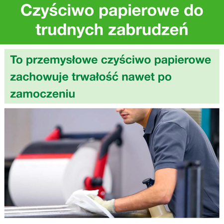 Czyściwo papierowe do trudnych zabrudzeń Tork W1, w rolce, białe, 1 × 1000 odcinków, 130060
