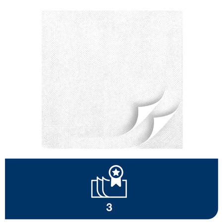 Tork biała miękka serwetka obiadowa, składana w 1/4