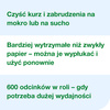 Tork czyściwo włókninowe do lekkich zabrudzeń w roli kombi, białe, W1/W2/W3, do używania na mokro i na sucho, 1 × 600 odcinków, 500137