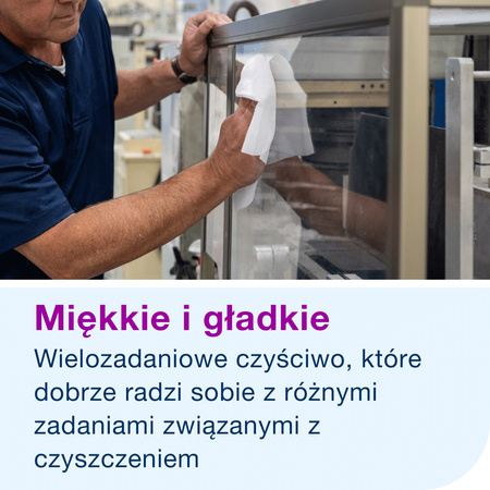 Tork czyściwo włókninowe do lekkich zabrudzeń w roli kombi, białe, W1/W2/W3, do używania na mokro i na sucho, 1 × 600 odcinków, 500137