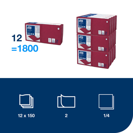 Tork bordowa serwetka koktajlowa